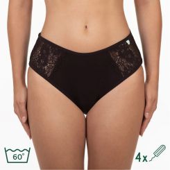 Menstrualne hlačke s čipko črne (Bella)