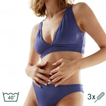 Menstrualne dvodelne kopalke lila (Galaxy)